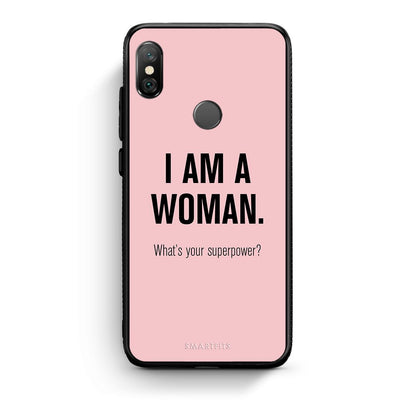 Xiaomi Redmi Note 5 Superpower Woman θήκη από τη Smartfits με σχέδιο στο πίσω μέρος και μαύρο περίβλημα | Smartphone case with colorful back and black bezels by Smartfits