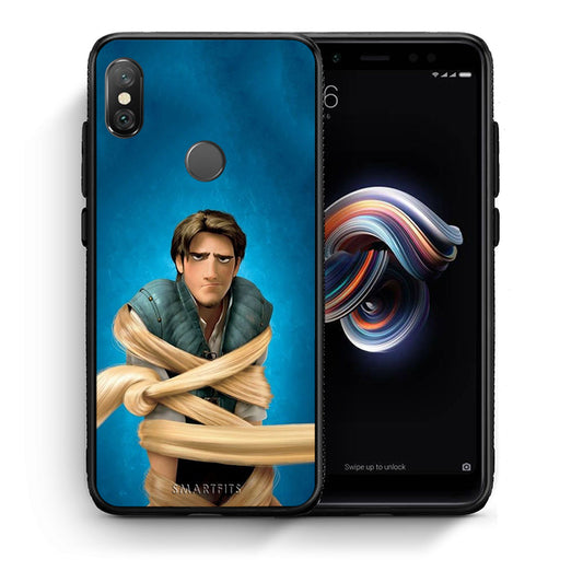 Θήκη Αγίου Βαλεντίνου Xiaomi Redmi Note 5 Tangled 1 από τη Smartfits με σχέδιο στο πίσω μέρος και μαύρο περίβλημα | Xiaomi Redmi Note 5 Tangled 1 case with colorful back and black bezels