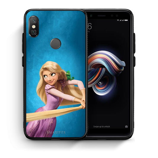 Θήκη Αγίου Βαλεντίνου Xiaomi Redmi Note 5 Tangled 2 από τη Smartfits με σχέδιο στο πίσω μέρος και μαύρο περίβλημα | Xiaomi Redmi Note 5 Tangled 2 case with colorful back and black bezels