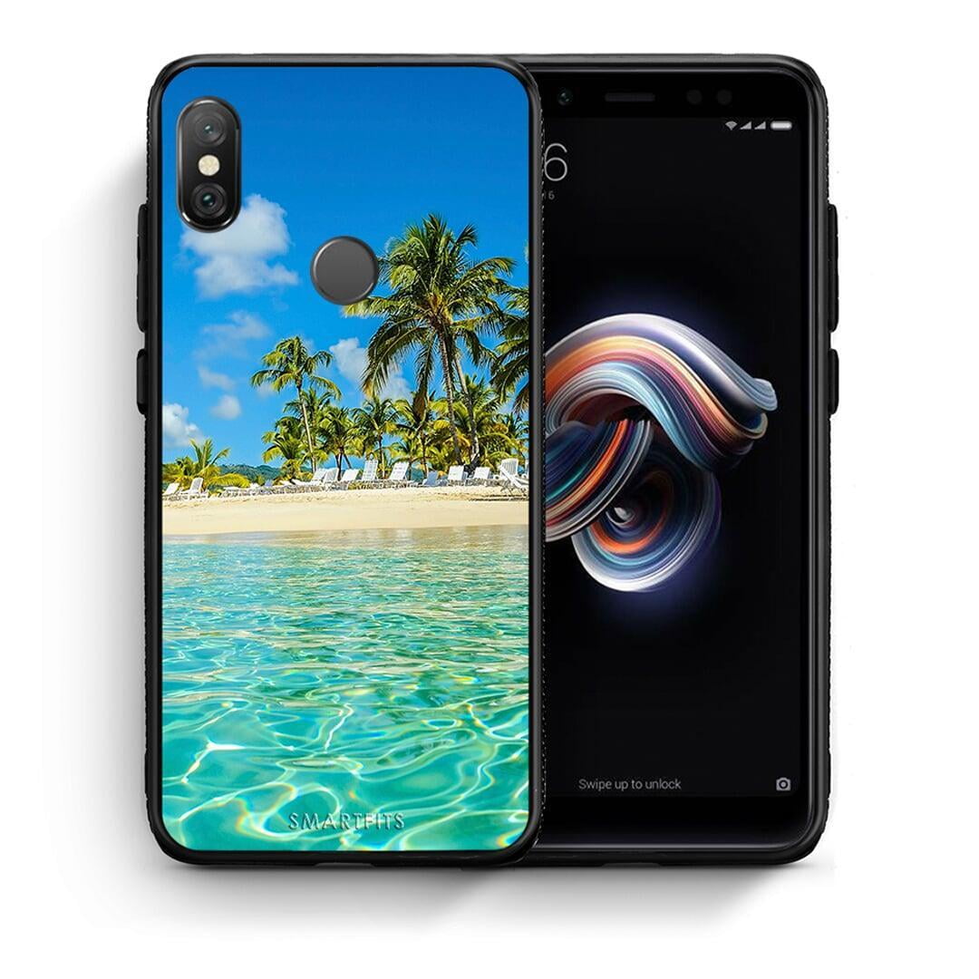 Θήκη Xiaomi Redmi Note 5 Tropical Vibes από τη Smartfits με σχέδιο στο πίσω μέρος και μαύρο περίβλημα | Xiaomi Redmi Note 5 Tropical Vibes case with colorful back and black bezels