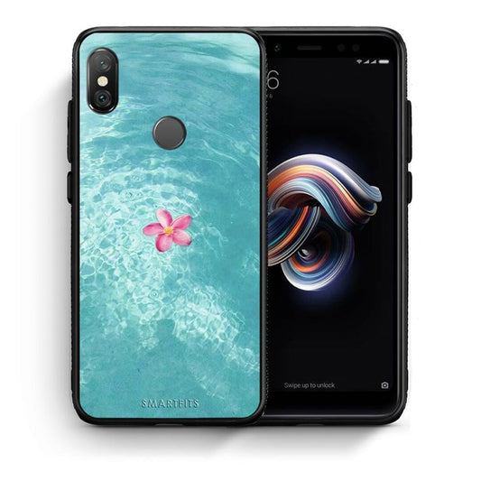 Θήκη Xiaomi Redmi Note 5 Water Flower από τη Smartfits με σχέδιο στο πίσω μέρος και μαύρο περίβλημα | Xiaomi Redmi Note 5 Water Flower case with colorful back and black bezels