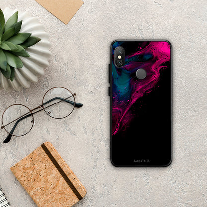 Watercolor Pink Black - Xiaomi Redmi Note 5 θήκη