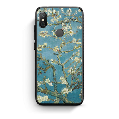 Xiaomi Redmi Note 5 White Blossoms θήκη από τη Smartfits με σχέδιο στο πίσω μέρος και μαύρο περίβλημα | Smartphone case with colorful back and black bezels by Smartfits