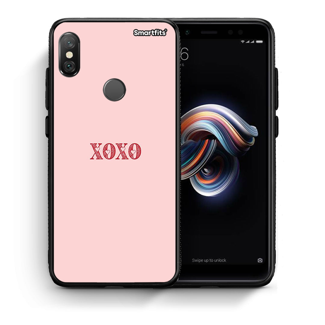 Θήκη Xiaomi Redmi Note 5 XOXO Love από τη Smartfits με σχέδιο στο πίσω μέρος και μαύρο περίβλημα | Xiaomi Redmi Note 5 XOXO Love case with colorful back and black bezels