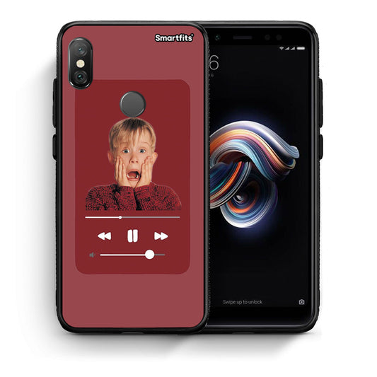 Θήκη Xiaomi Redmi Note 5 Xmas Alone Music από τη Smartfits με σχέδιο στο πίσω μέρος και μαύρο περίβλημα | Xiaomi Redmi Note 5 Xmas Alone Music case with colorful back and black bezels