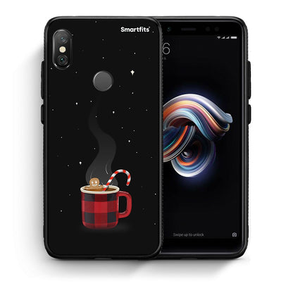 Θήκη Xiaomi Redmi Note 5 Xmas Bathing από τη Smartfits με σχέδιο στο πίσω μέρος και μαύρο περίβλημα | Xiaomi Redmi Note 5 Xmas Bathing case with colorful back and black bezels