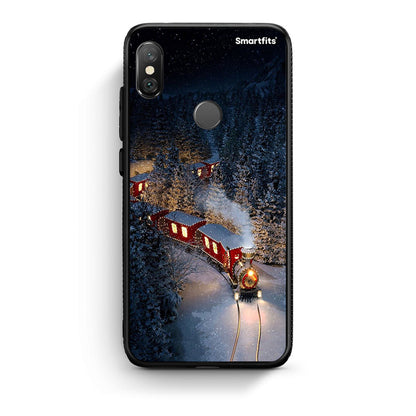 Xiaomi Redmi Note 5 Xmas Train θήκη από τη Smartfits με σχέδιο στο πίσω μέρος και μαύρο περίβλημα | Smartphone case with colorful back and black bezels by Smartfits