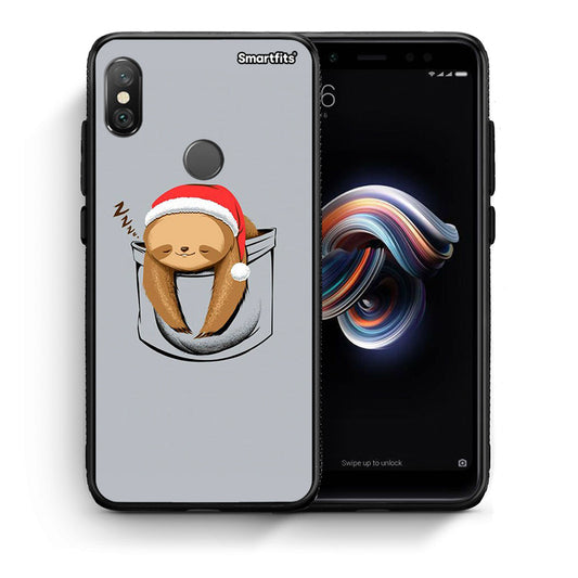 Θήκη Xiaomi Redmi Note 5 Xmas Zzzz από τη Smartfits με σχέδιο στο πίσω μέρος και μαύρο περίβλημα | Xiaomi Redmi Note 5 Xmas Zzzz case with colorful back and black bezels