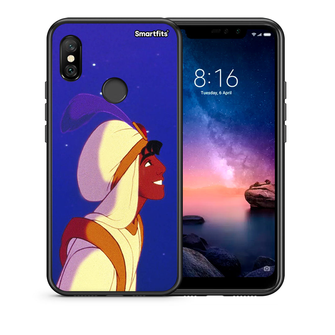 Θήκη Xiaomi Redmi Note 6 Pro Alladin And Jasmine Love 1 από τη Smartfits με σχέδιο στο πίσω μέρος και μαύρο περίβλημα | Xiaomi Redmi Note 6 Pro Alladin And Jasmine Love 1 case with colorful back and black bezels