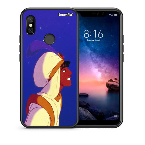 Θήκη Xiaomi Redmi Note 6 Pro Alladin And Jasmine Love 1 από τη Smartfits με σχέδιο στο πίσω μέρος και μαύρο περίβλημα | Xiaomi Redmi Note 6 Pro Alladin And Jasmine Love 1 case with colorful back and black bezels