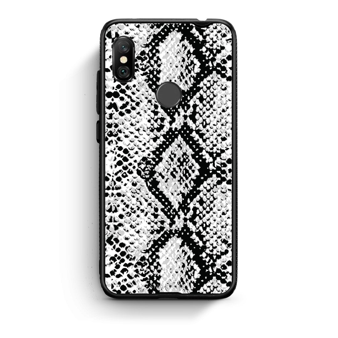 24 - Xiaomi Redmi Note 6 Pro  White Snake Animal case, cover, bumper