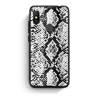 24 - Xiaomi Redmi Note 6 Pro  White Snake Animal case, cover, bumper