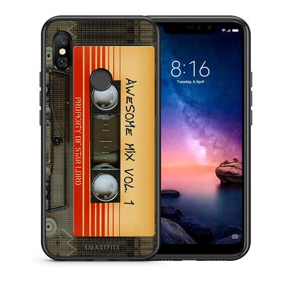 Θήκη Xiaomi Redmi Note 6 Pro Awesome Mix από τη Smartfits με σχέδιο στο πίσω μέρος και μαύρο περίβλημα | Xiaomi Redmi Note 6 Pro Awesome Mix case with colorful back and black bezels