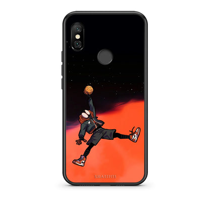 Xiaomi Redmi Note 6 Pro Basketball Hero θήκη από τη Smartfits με σχέδιο στο πίσω μέρος και μαύρο περίβλημα | Smartphone case with colorful back and black bezels by Smartfits
