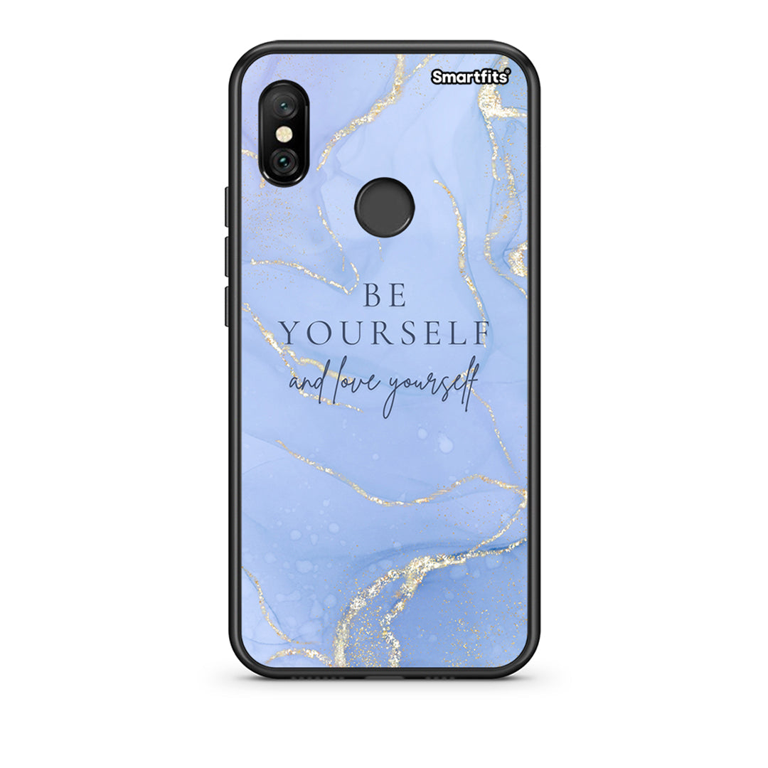 Xiaomi Redmi Note 6 Pro Be Yourself θήκη από τη Smartfits με σχέδιο στο πίσω μέρος και μαύρο περίβλημα | Smartphone case with colorful back and black bezels by Smartfits