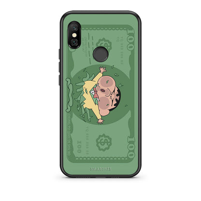 Xiaomi Redmi Note 6 Pro Big Money Θήκη Αγίου Βαλεντίνου από τη Smartfits με σχέδιο στο πίσω μέρος και μαύρο περίβλημα | Smartphone case with colorful back and black bezels by Smartfits