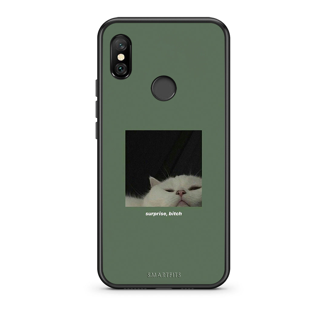Xiaomi Redmi Note 6 Pro Bitch Surprise θήκη από τη Smartfits με σχέδιο στο πίσω μέρος και μαύρο περίβλημα | Smartphone case with colorful back and black bezels by Smartfits