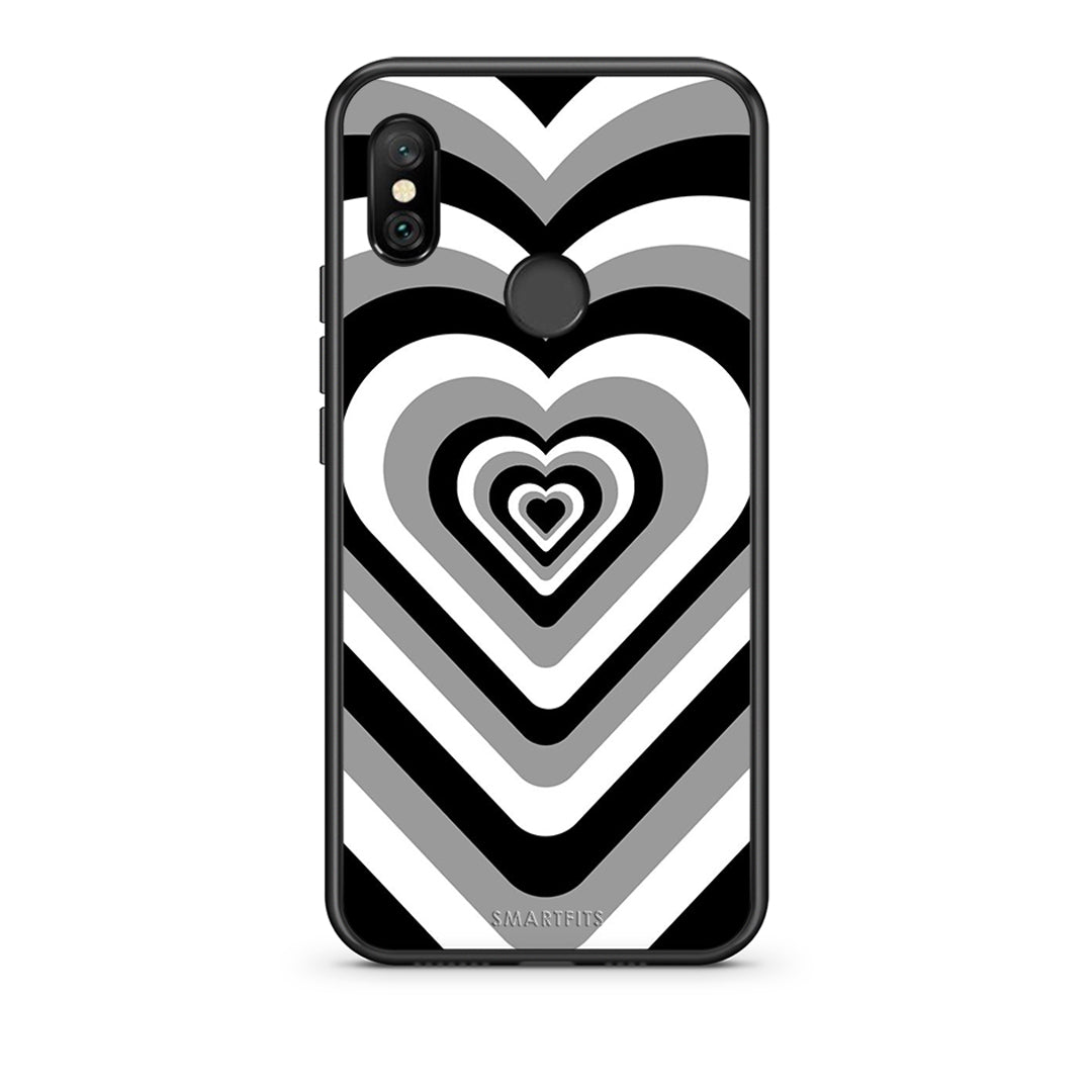 Xiaomi Redmi Note 6 Pro Black Hearts θήκη από τη Smartfits με σχέδιο στο πίσω μέρος και μαύρο περίβλημα | Smartphone case with colorful back and black bezels by Smartfits