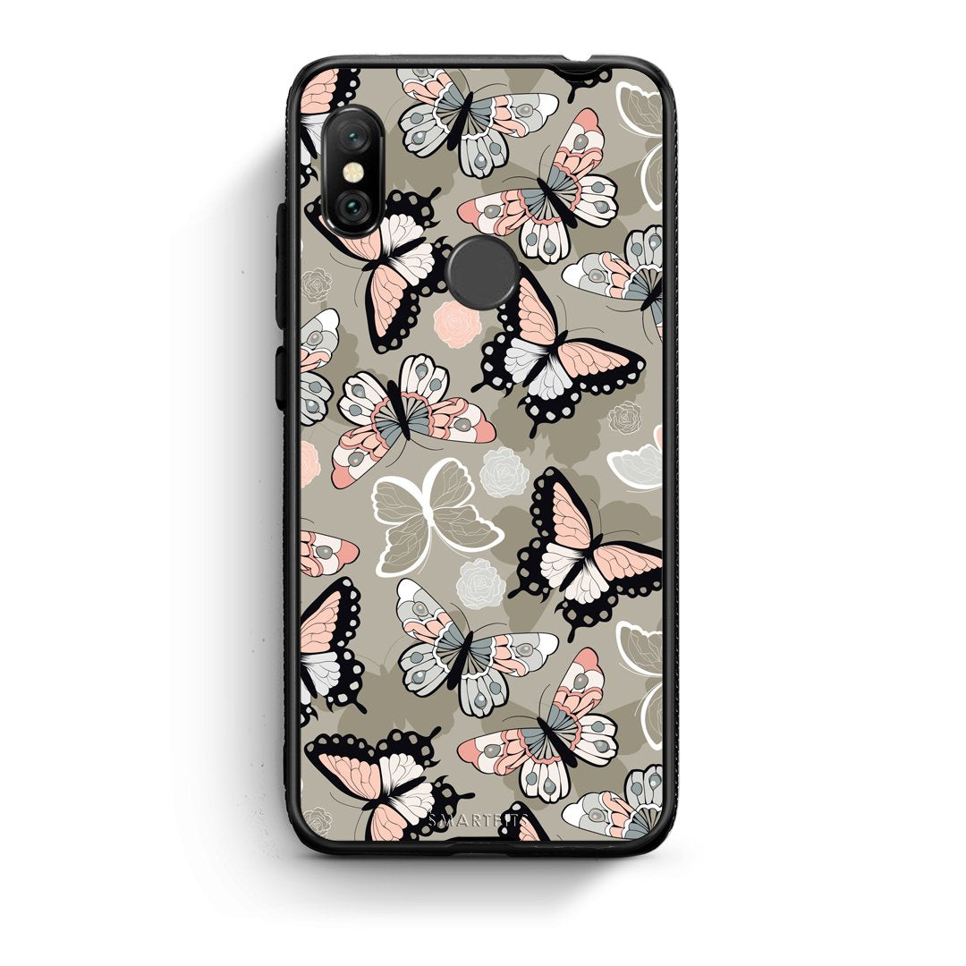 135 - Xiaomi Redmi Note 6 Pro  Butterflies Boho case, cover, bumper