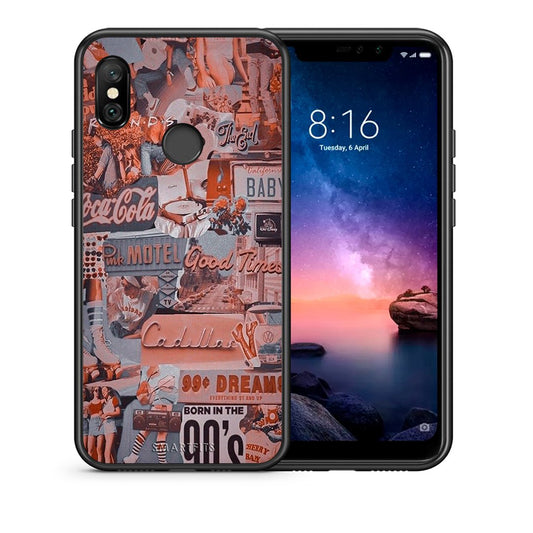 Θήκη Xiaomi Redmi Note 6 Pro Born In 90s από τη Smartfits με σχέδιο στο πίσω μέρος και μαύρο περίβλημα | Xiaomi Redmi Note 6 Pro Born In 90s case with colorful back and black bezels