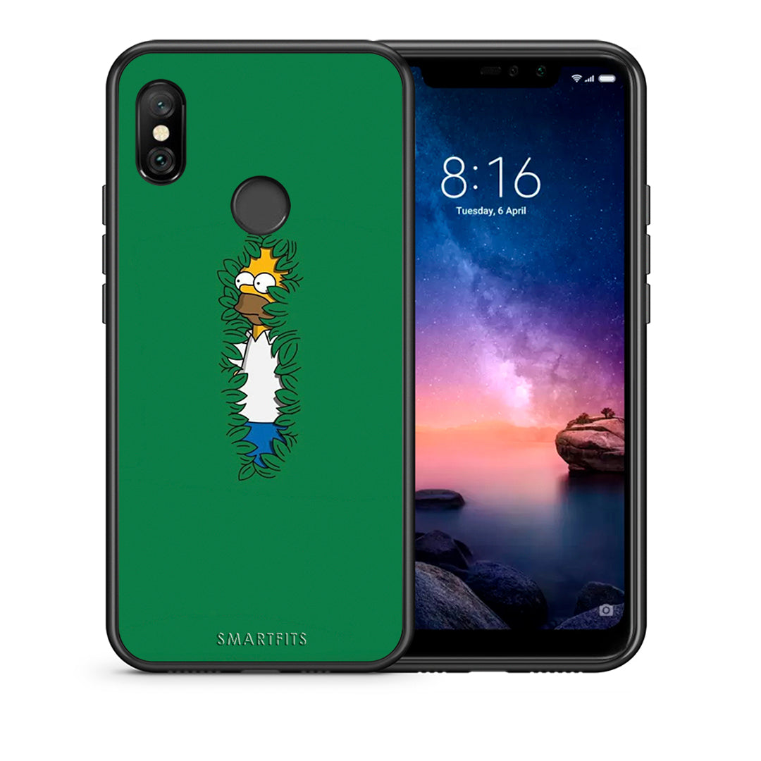 Θήκη Αγίου Βαλεντίνου Xiaomi Redmi Note 6 Pro Bush Man από τη Smartfits με σχέδιο στο πίσω μέρος και μαύρο περίβλημα | Xiaomi Redmi Note 6 Pro Bush Man case with colorful back and black bezels