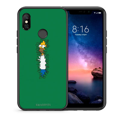 Θήκη Αγίου Βαλεντίνου Xiaomi Redmi Note 6 Pro Bush Man από τη Smartfits με σχέδιο στο πίσω μέρος και μαύρο περίβλημα | Xiaomi Redmi Note 6 Pro Bush Man case with colorful back and black bezels