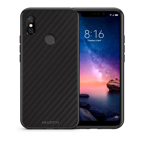Θήκη Xiaomi Redmi Note 6 Pro Carbon Black από τη Smartfits με σχέδιο στο πίσω μέρος και μαύρο περίβλημα | Xiaomi Redmi Note 6 Pro Carbon Black case with colorful back and black bezels