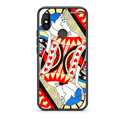 Xiaomi Redmi Note 6 Pro Card Love θήκη από τη Smartfits με σχέδιο στο πίσω μέρος και μαύρο περίβλημα | Smartphone case with colorful back and black bezels by Smartfits