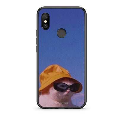 Xiaomi Redmi Note 6 Pro Cat Diva θήκη από τη Smartfits με σχέδιο στο πίσω μέρος και μαύρο περίβλημα | Smartphone case with colorful back and black bezels by Smartfits