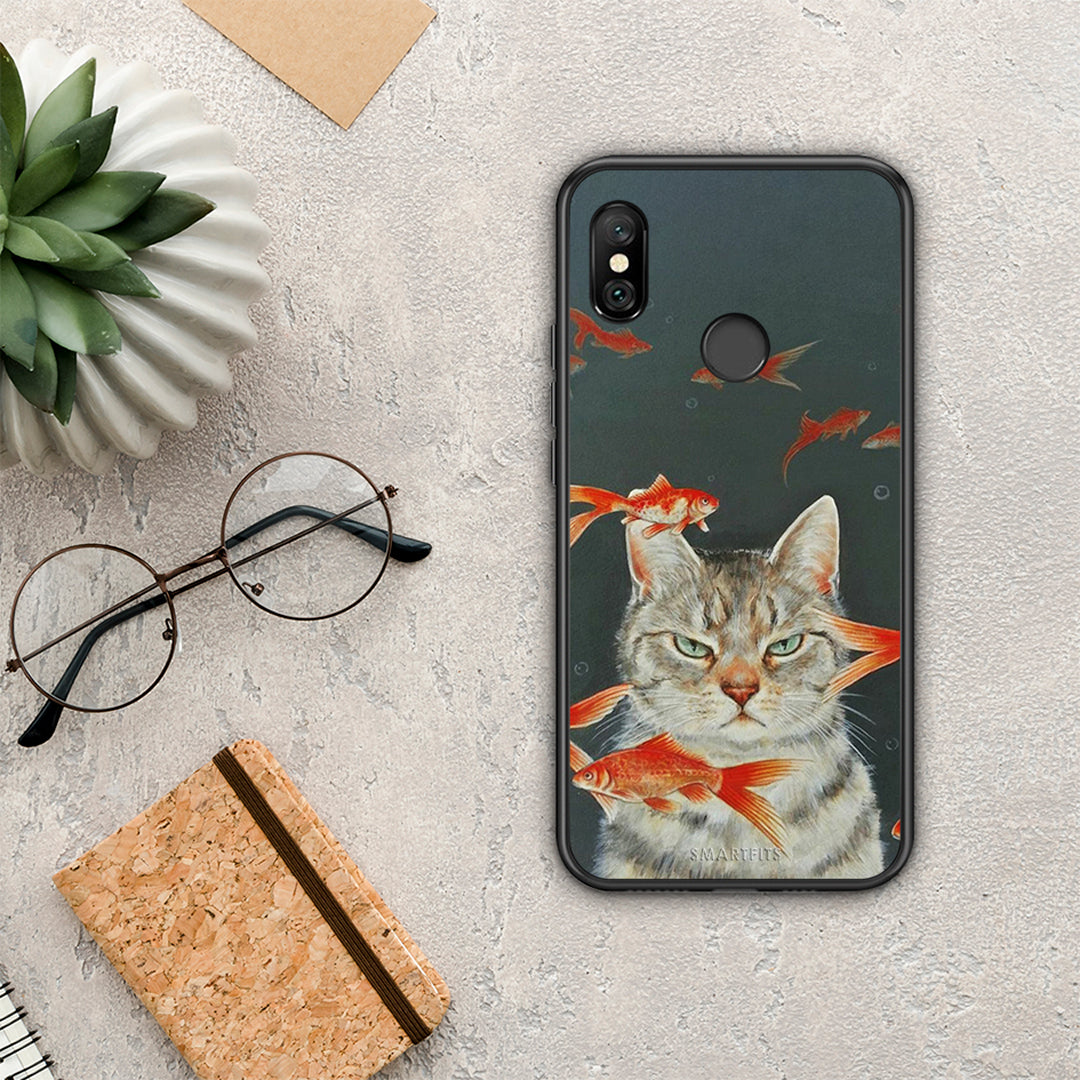 Cat Goldfish - Xiaomi Redmi Note 6 Pro θήκη