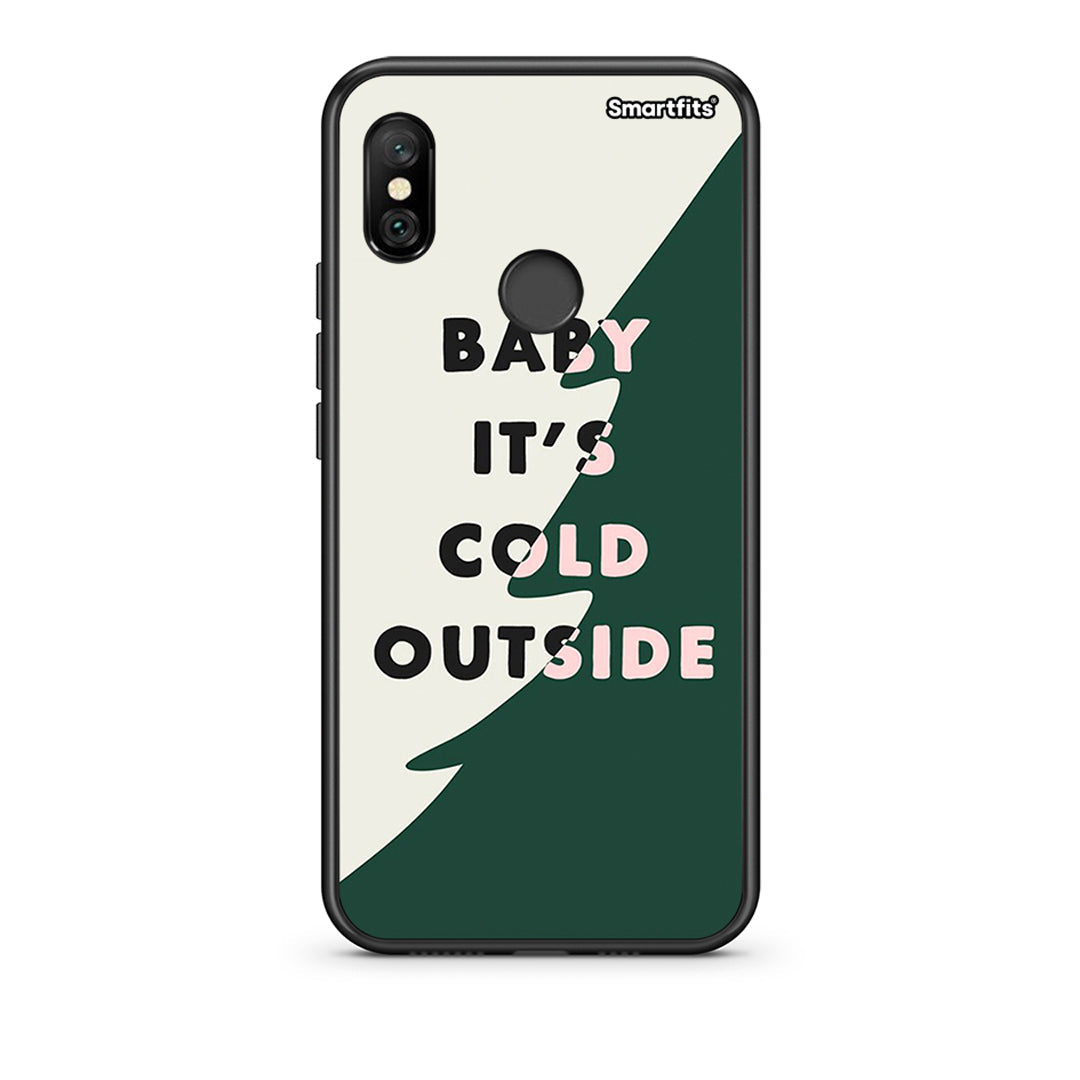 Xiaomi Redmi Note 6 Pro Cold Outside θήκη από τη Smartfits με σχέδιο στο πίσω μέρος και μαύρο περίβλημα | Smartphone case with colorful back and black bezels by Smartfits