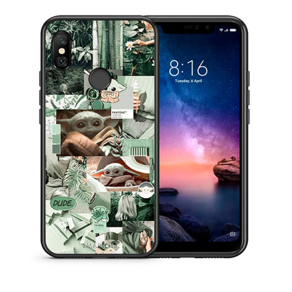 Θήκη Αγίου Βαλεντίνου Xiaomi Redmi Note 6 Pro Collage Dude από τη Smartfits με σχέδιο στο πίσω μέρος και μαύρο περίβλημα | Xiaomi Redmi Note 6 Pro Collage Dude case with colorful back and black bezels
