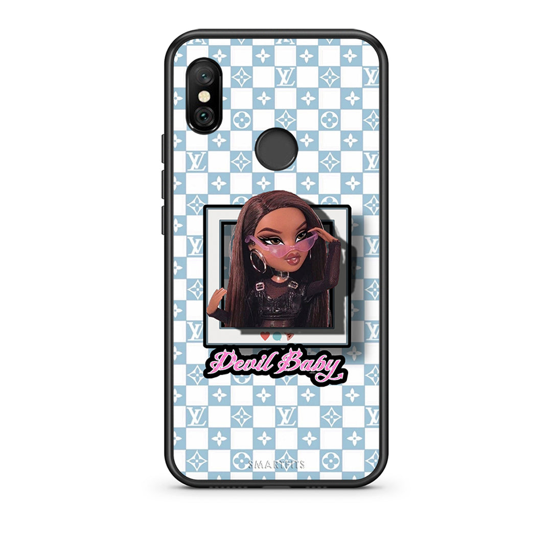 Xiaomi Redmi Note 6 Pro Devil Baby Θήκη Αγίου Βαλεντίνου από τη Smartfits με σχέδιο στο πίσω μέρος και μαύρο περίβλημα | Smartphone case with colorful back and black bezels by Smartfits