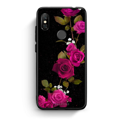 4 - Xiaomi Redmi Note 6 Pro Red Roses Flower case, cover, bumper