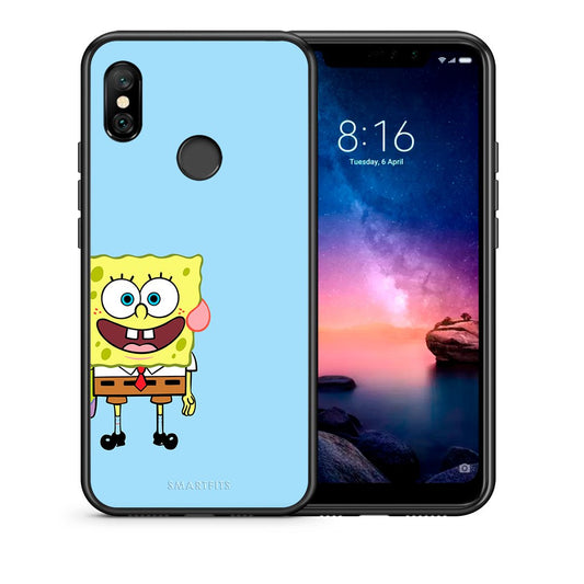 Θήκη Xiaomi Redmi Note 6 Pro Friends Bob από τη Smartfits με σχέδιο στο πίσω μέρος και μαύρο περίβλημα | Xiaomi Redmi Note 6 Pro Friends Bob case with colorful back and black bezels