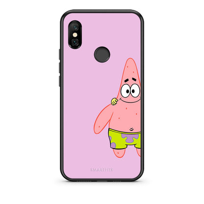Xiaomi Redmi Note 6 Pro  Friends Patrick θήκη από τη Smartfits με σχέδιο στο πίσω μέρος και μαύρο περίβλημα | Smartphone case with colorful back and black bezels by Smartfits