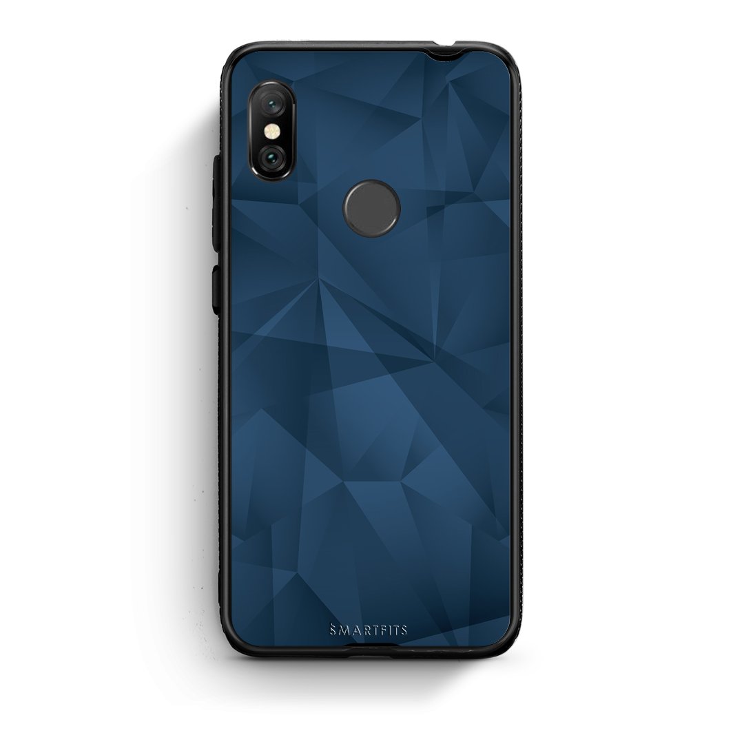39 - Xiaomi Redmi Note 6 Pro  Blue Abstract Geometric case, cover, bumper