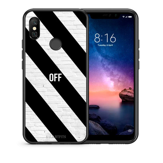 Θήκη Xiaomi Redmi Note 6 Pro Get Off από τη Smartfits με σχέδιο στο πίσω μέρος και μαύρο περίβλημα | Xiaomi Redmi Note 6 Pro Get Off case with colorful back and black bezels