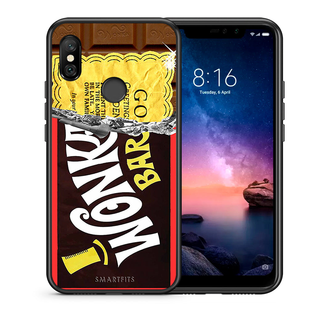 Θήκη Xiaomi Redmi Note 6 Pro Golden Ticket από τη Smartfits με σχέδιο στο πίσω μέρος και μαύρο περίβλημα | Xiaomi Redmi Note 6 Pro Golden Ticket case with colorful back and black bezels