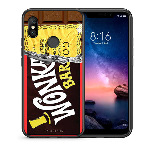 Θήκη Xiaomi Redmi Note 6 Pro Golden Ticket από τη Smartfits με σχέδιο στο πίσω μέρος και μαύρο περίβλημα | Xiaomi Redmi Note 6 Pro Golden Ticket case with colorful back and black bezels