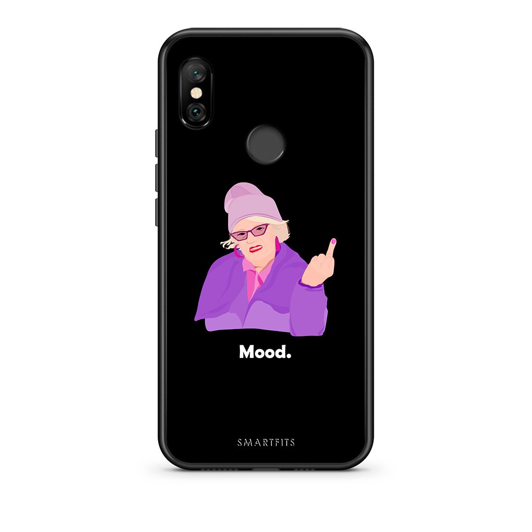 Xiaomi Redmi Note 6 Pro Grandma Mood Black θήκη από τη Smartfits με σχέδιο στο πίσω μέρος και μαύρο περίβλημα | Smartphone case with colorful back and black bezels by Smartfits