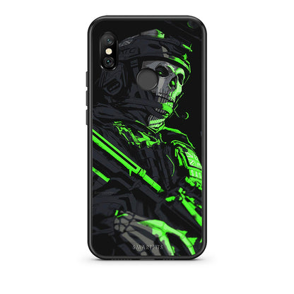 Xiaomi Redmi Note 6 Pro Green Soldier Θήκη Αγίου Βαλεντίνου από τη Smartfits με σχέδιο στο πίσω μέρος και μαύρο περίβλημα | Smartphone case with colorful back and black bezels by Smartfits