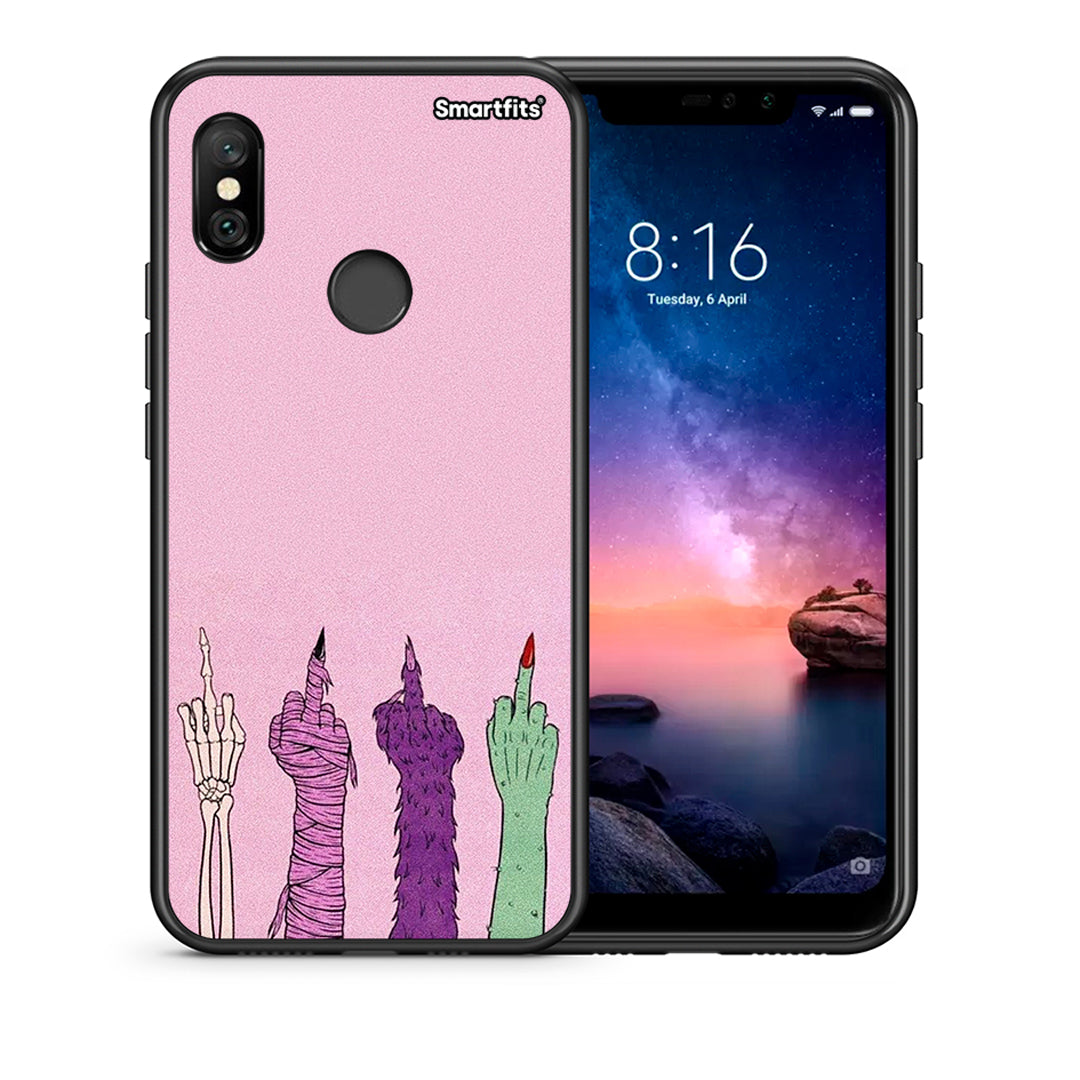 Θήκη Xiaomi Redmi Note 6 Pro Halloween Be A Lady από τη Smartfits με σχέδιο στο πίσω μέρος και μαύρο περίβλημα | Xiaomi Redmi Note 6 Pro Halloween Be A Lady case with colorful back and black bezels