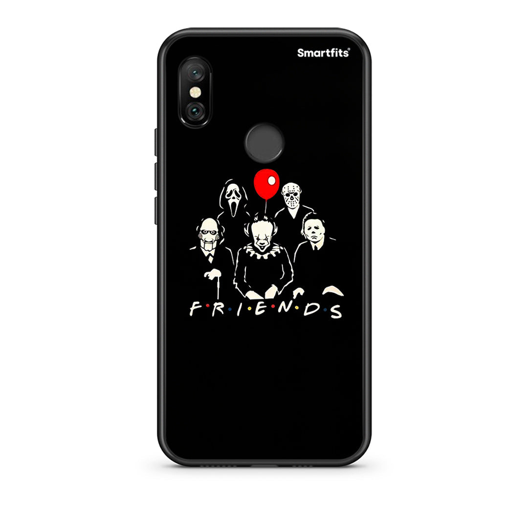 Xiaomi Redmi Note 6 Pro Halloween Friends Θήκη από τη Smartfits με σχέδιο στο πίσω μέρος και μαύρο περίβλημα | Smartphone case with colorful back and black bezels by Smartfits