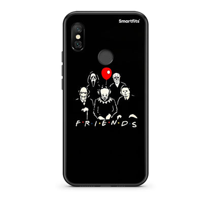 Xiaomi Redmi Note 6 Pro Halloween Friends Θήκη από τη Smartfits με σχέδιο στο πίσω μέρος και μαύρο περίβλημα | Smartphone case with colorful back and black bezels by Smartfits
