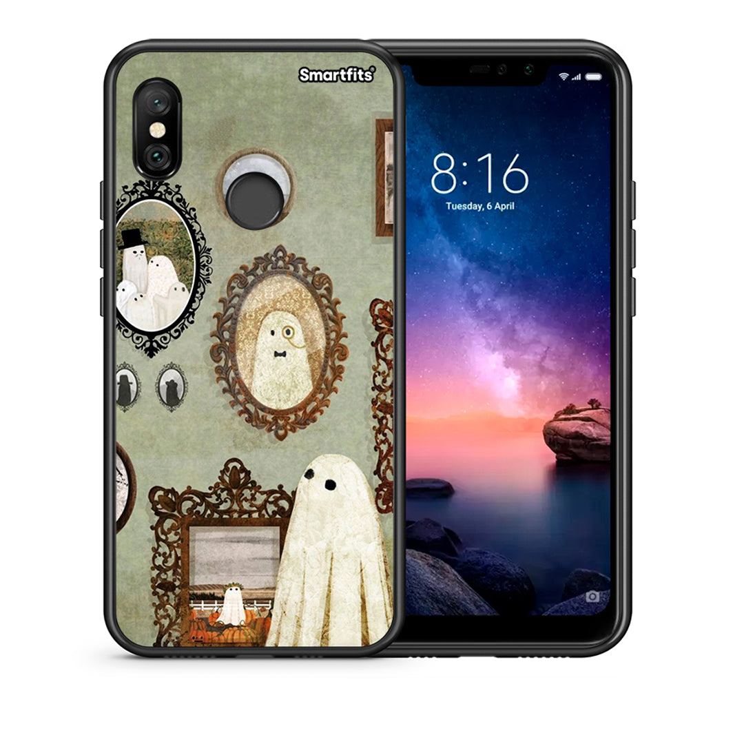 Θήκη Xiaomi Redmi Note 6 Pro Halloween Ghost Season από τη Smartfits με σχέδιο στο πίσω μέρος και μαύρο περίβλημα | Xiaomi Redmi Note 6 Pro Halloween Ghost Season case with colorful back and black bezels