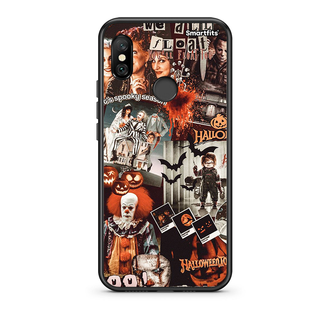 Xiaomi Redmi Note 6 Pro Halloween Spooky Season Θήκη από τη Smartfits με σχέδιο στο πίσω μέρος και μαύρο περίβλημα | Smartphone case with colorful back and black bezels by Smartfits