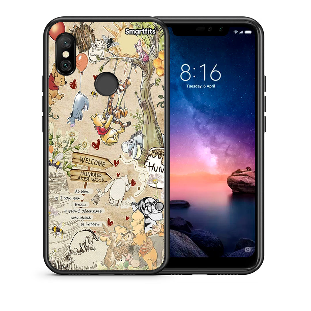 Θήκη Xiaomi Redmi Note 6 Pro Happy Friends από τη Smartfits με σχέδιο στο πίσω μέρος και μαύρο περίβλημα | Xiaomi Redmi Note 6 Pro Happy Friends case with colorful back and black bezels