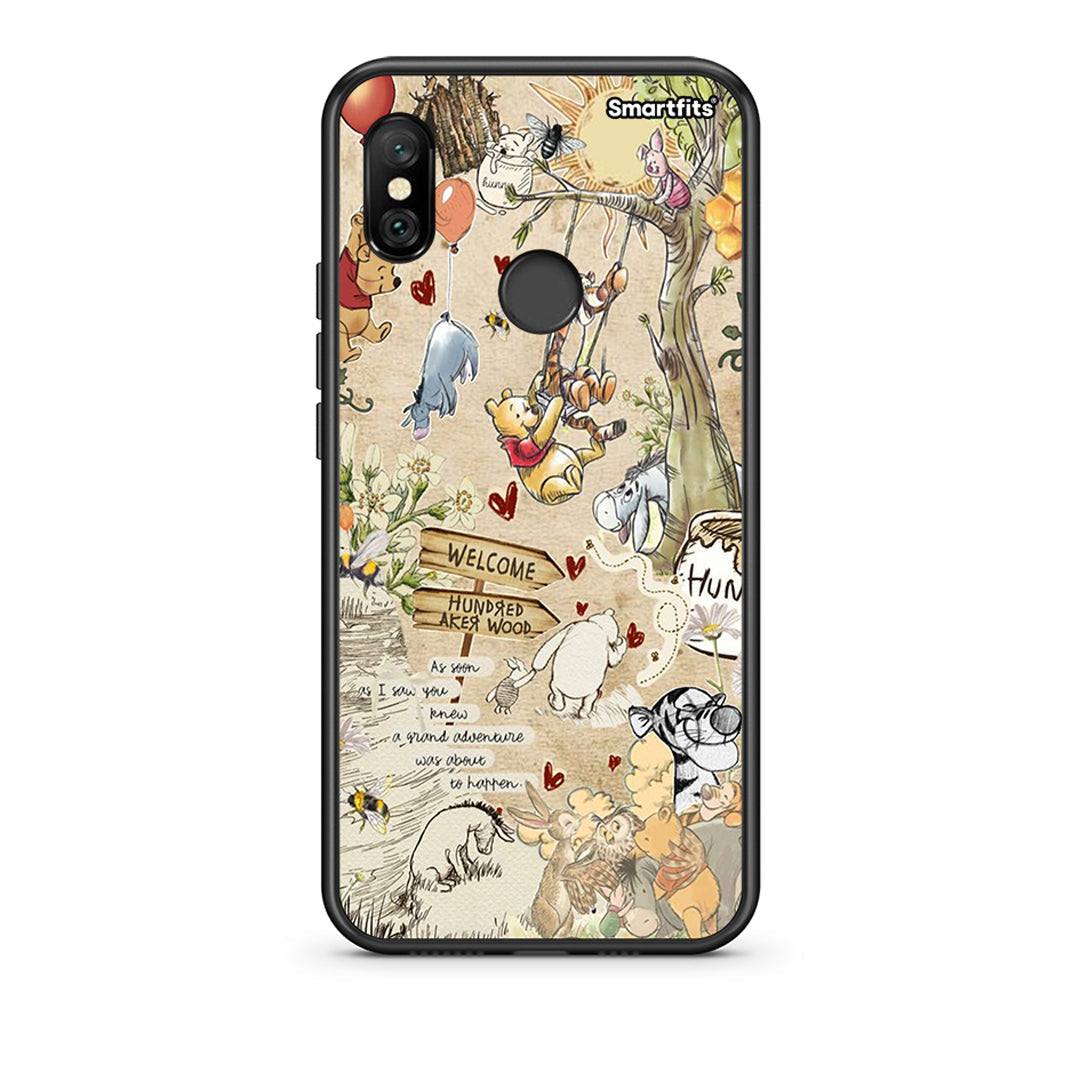 Xiaomi Redmi Note 6 Pro Happy Friends θήκη από τη Smartfits με σχέδιο στο πίσω μέρος και μαύρο περίβλημα | Smartphone case with colorful back and black bezels by Smartfits