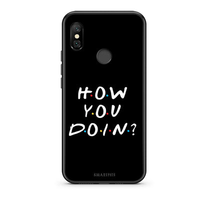 Xiaomi Redmi Note 6 Pro How You Doin θήκη από τη Smartfits με σχέδιο στο πίσω μέρος και μαύρο περίβλημα | Smartphone case with colorful back and black bezels by Smartfits
